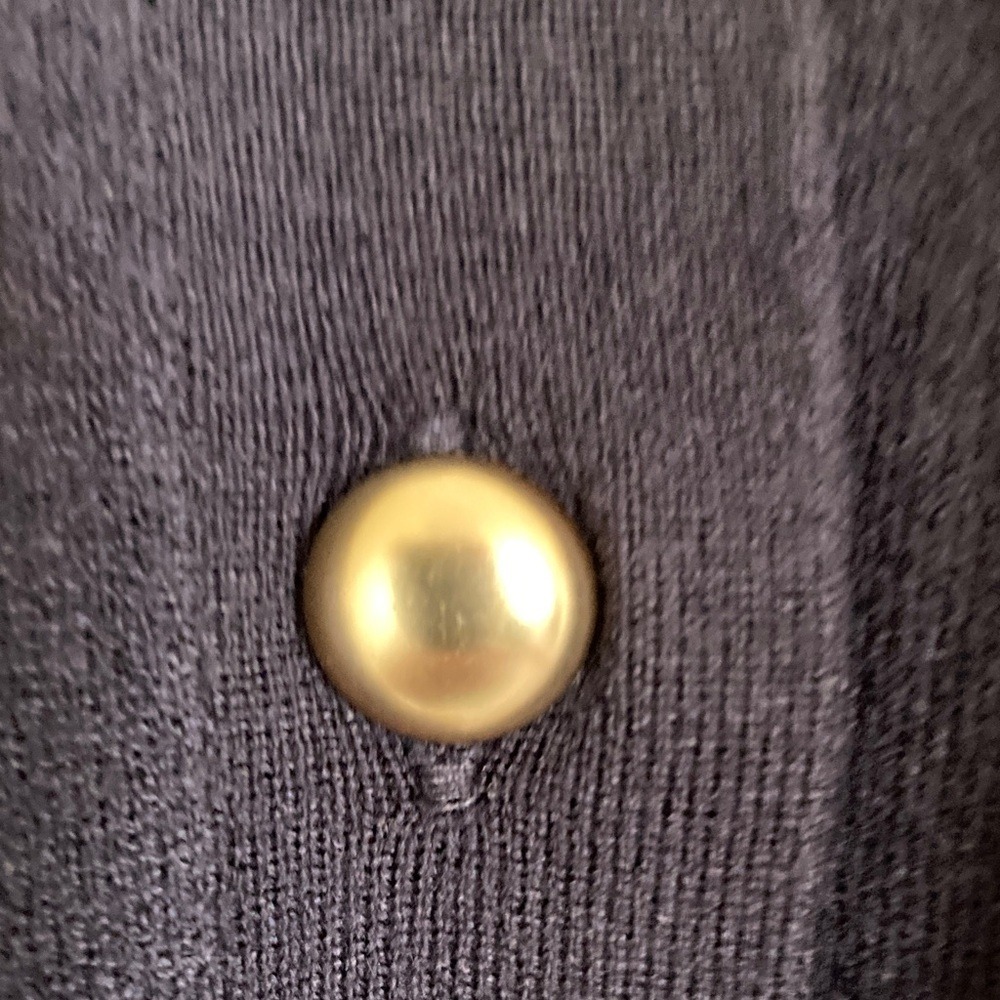 Free Assembly Womens Navy Gold Button-Up Cardigan Size 2XL Preppy Classic NWT - Picture 7 of 10